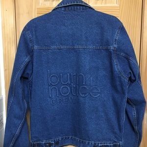 “Burn Notice” crew jean jacket, men’s small